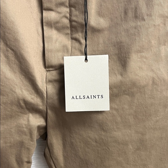 All Saints Men's Moorland Brown Chinos - Picture 2 of 7